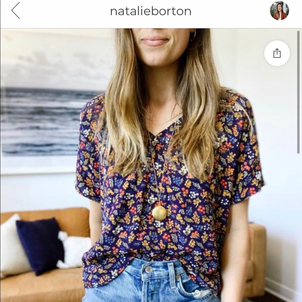 🍁 Madewell rhyme top in garden party pattern 🍁